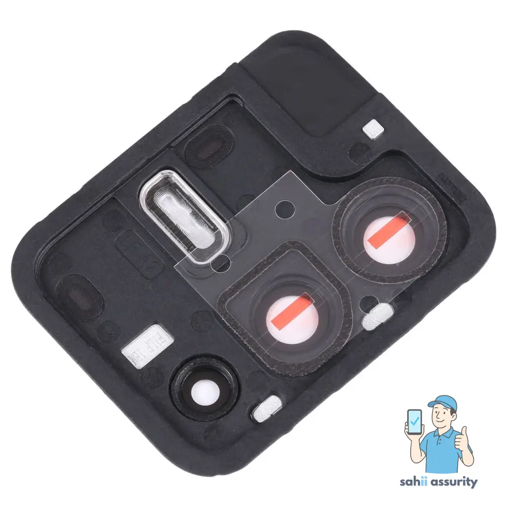 Camera Lens Glass with Frame for Vivo V23 5G Black thumbnail